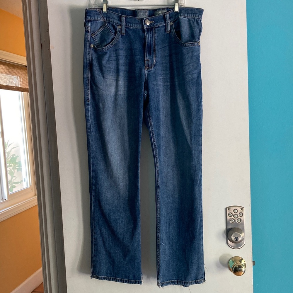 Rock & Republic Relaxed Straight Mens Jeans Size 36 X 32 Blue Denim Jeans